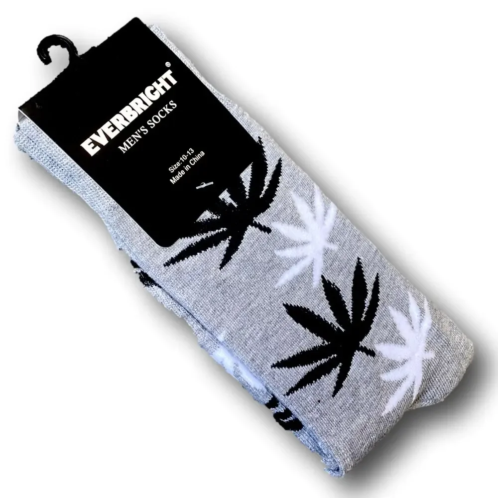 3/$18 Special Plant Leaf Funny Novelty Crew Socks - NWT